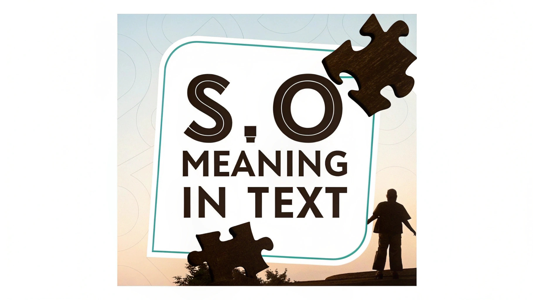 S.O Meaning in Text