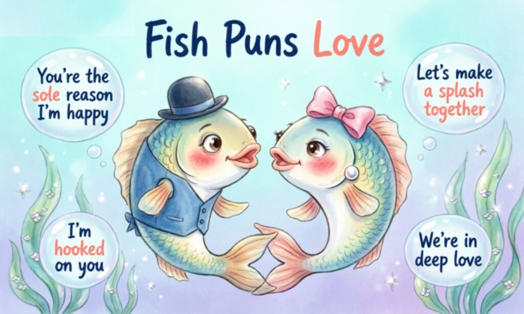 Best 200+ Funny, Cute & Hilarious Fish Love Puns 2026