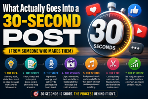 What Actually Goes Into a 30-Second Post (From Someone Who Makes Them)